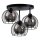 Plafonnier SOLO BLACK 3xE27/60W/230V d. 30 cm