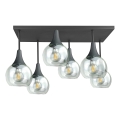 Plafonnier SOMA 6xE27/60W/230V noir/transparent