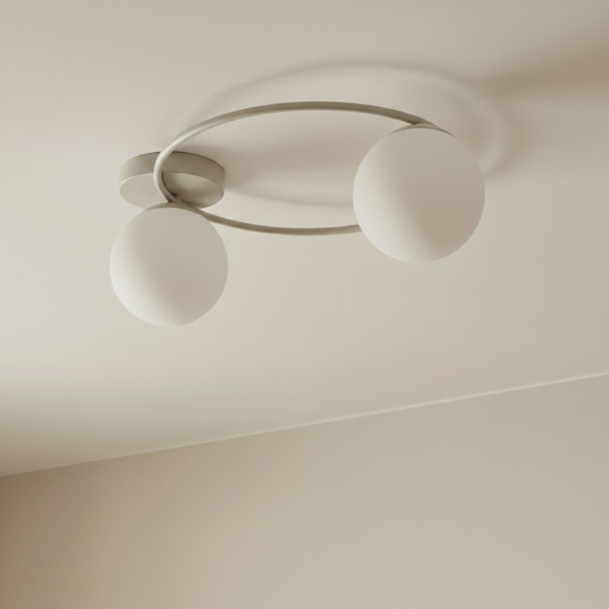 Plafonnier SOPRA 2xE14/10W/230V beige/blanc