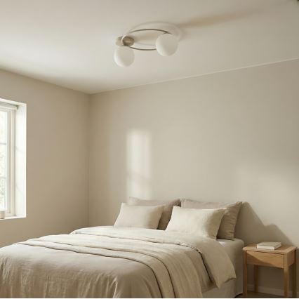 Plafonnier SOPRA 2xE14/10W/230V beige/blanc