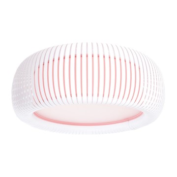 Plafonnier STRIPES 2xE27/40 W/230 V, Ø 55 cm, blanc/rose