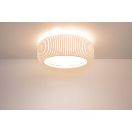 Plafonnier STRIPES 2xE27/40W/230V Ø 55 cm blanc/crème