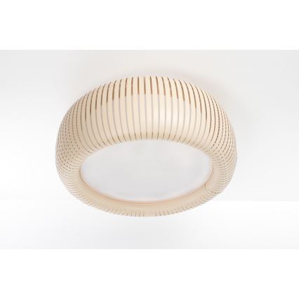 Plafonnier STRIPES 2xE27/40W/230V Ø 55 cm crème/blanc