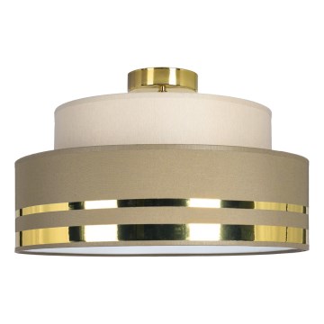 Plafonnier TAMI 1xE27/60W/230V beige/marron/doré