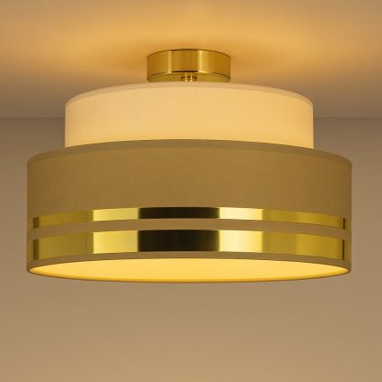 Plafonnier TAMI 1xE27/60W/230V beige/marron/doré