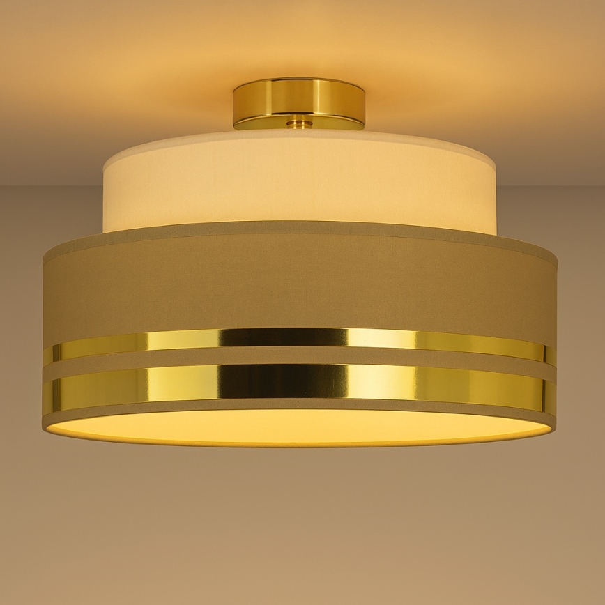 Plafonnier TAMI 1xE27/60W/230V beige/marron/doré