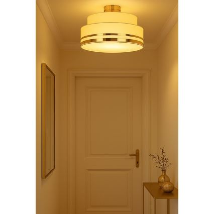 Plafonnier TAMI 1xE27/60W/230V d. 40 cm beige/doré
