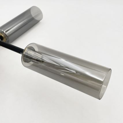Plafonnier TESSA 4xG9/8W/230V laiton/noir fumé