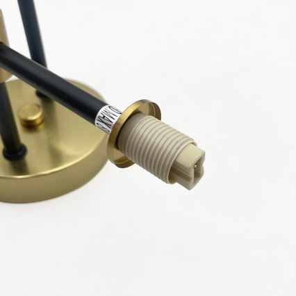 Plafonnier TESSA 4xG9/8W/230V laiton/noir fumé