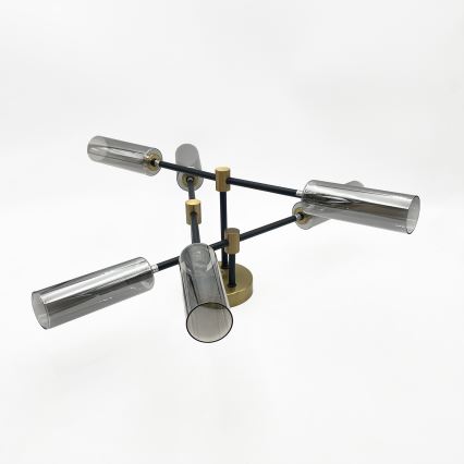 Plafonnier TESSA 6xG9/5W/230V laiton/noir fumé