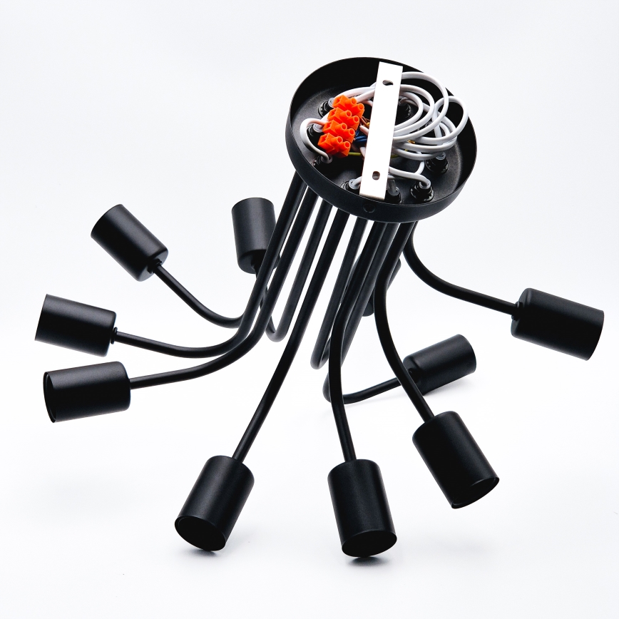 Plafonnier TRINITY 10xE27/15W/230V noir