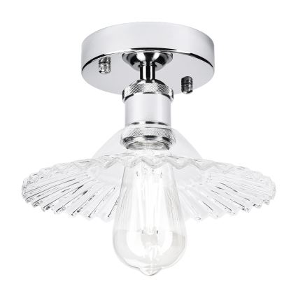 Plafonnier TRISH 1xE27/15W/230V chrome brillant/transparent