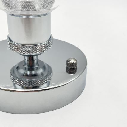 Plafonnier TRISH 1xE27/15W/230V chrome brillant/transparent