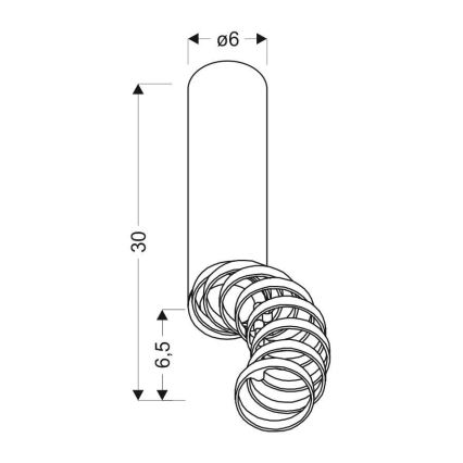 Plafonnier TUBA 1xGU10/50W/230V blanc