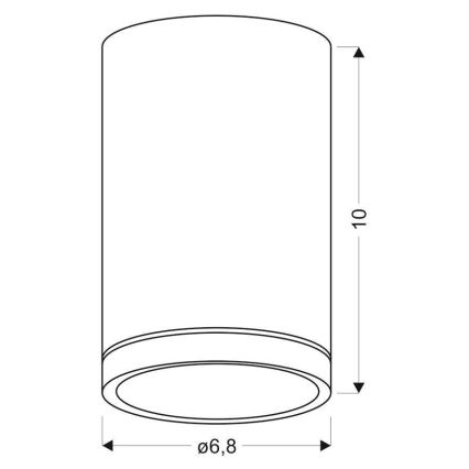 Plafonnier TUBA GU10/15W/230V