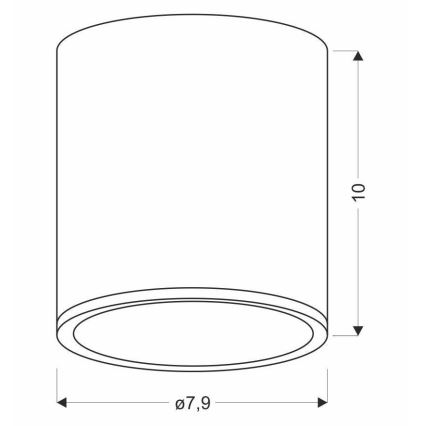 Plafonnier TUBA GU10/15W/230V