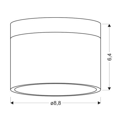 Plafonnier TUBA LED/9W/230V blanc/beige