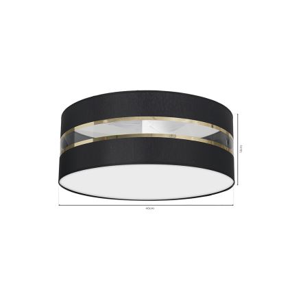 Plafonnier ULTIMO 2xE27/60W/230V noir