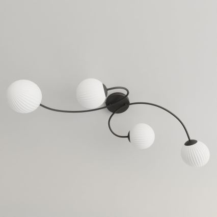 Plafonnier VIBRA 4xE14/10W/230V noir/blanc