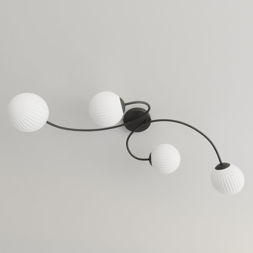 Plafonnier VIBRA 4xE14/10W/230V noir/blanc