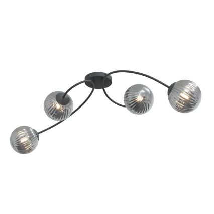 Plafonnier VIBRA 4xE14/10W/230V noir/gris
