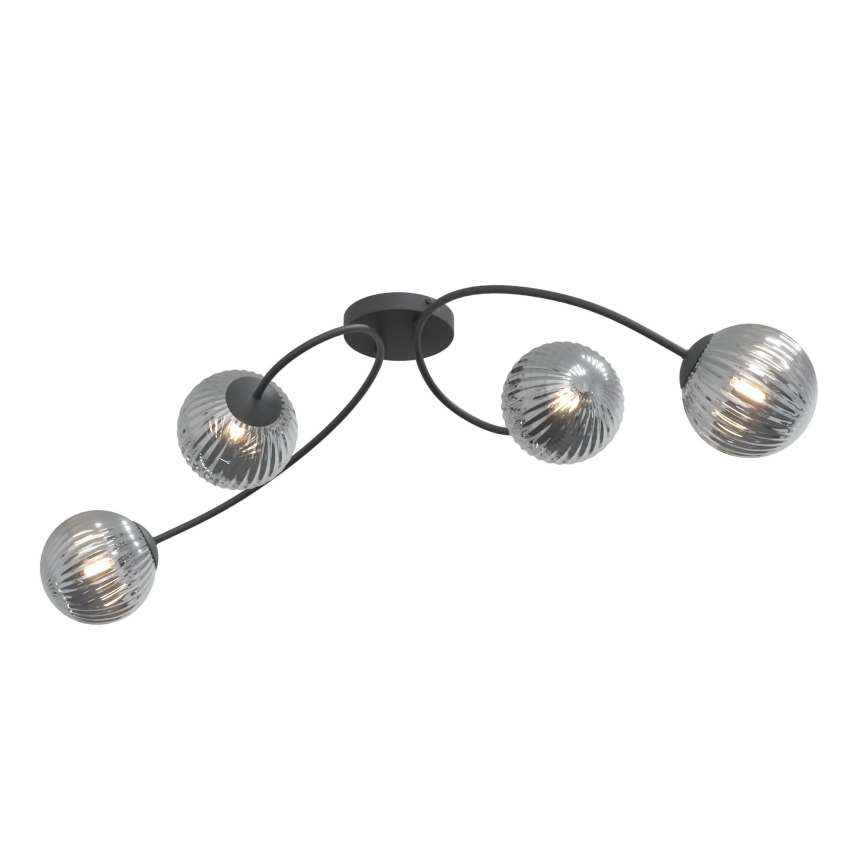 Plafonnier VIBRA 4xE14/10W/230V noir/gris