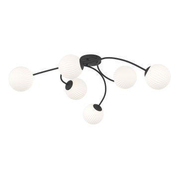 Plafonnier VIBRA 6xE14/10W/230V noir/blanc