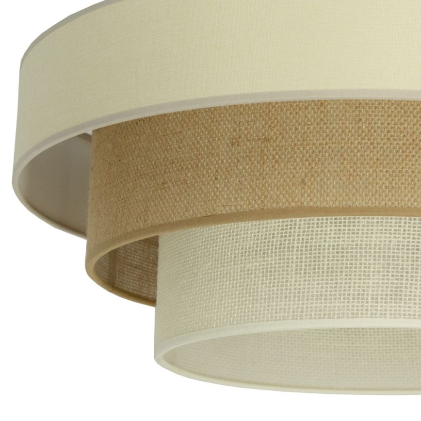 Plafonnier WENTA 1x E27 / 60 W / 230 V, Ø 50 cm, beige/jute