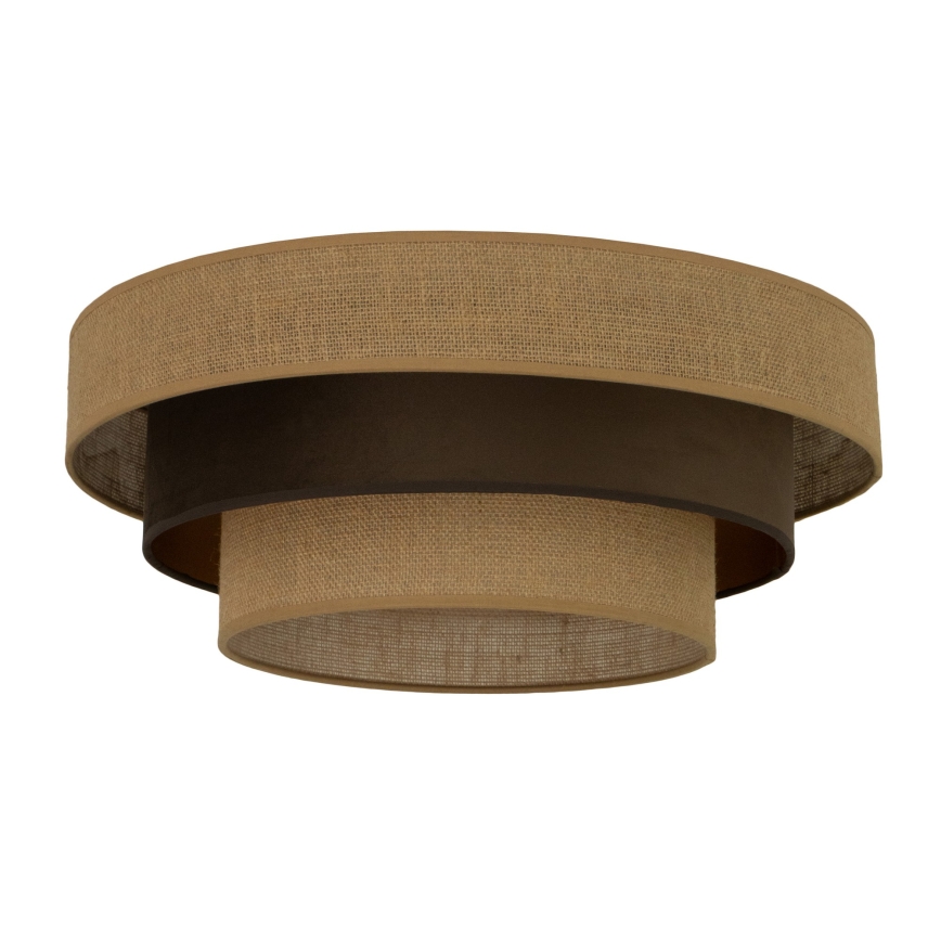 Plafonnier WENTA 1xE27/60W/230V Ø 50 cm jute/marron