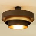 Plafonnier WENTA 1xE27/60W/230V Ø 50 cm marron/doré
