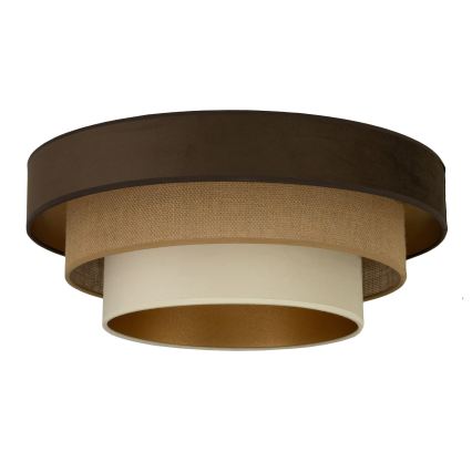 Plafonnier WENTA 1xE27/60W/230V Ø 50 cm marron/jute/beige