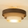 Plafonnier WENTA à montage en surface, 1xE27/60W/230V, Ø 50 cm, marron/jute/beige