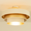 Plafonnier WENTA en montage apparent 1xE27/60W/230V Ø 50 cm beige/doré