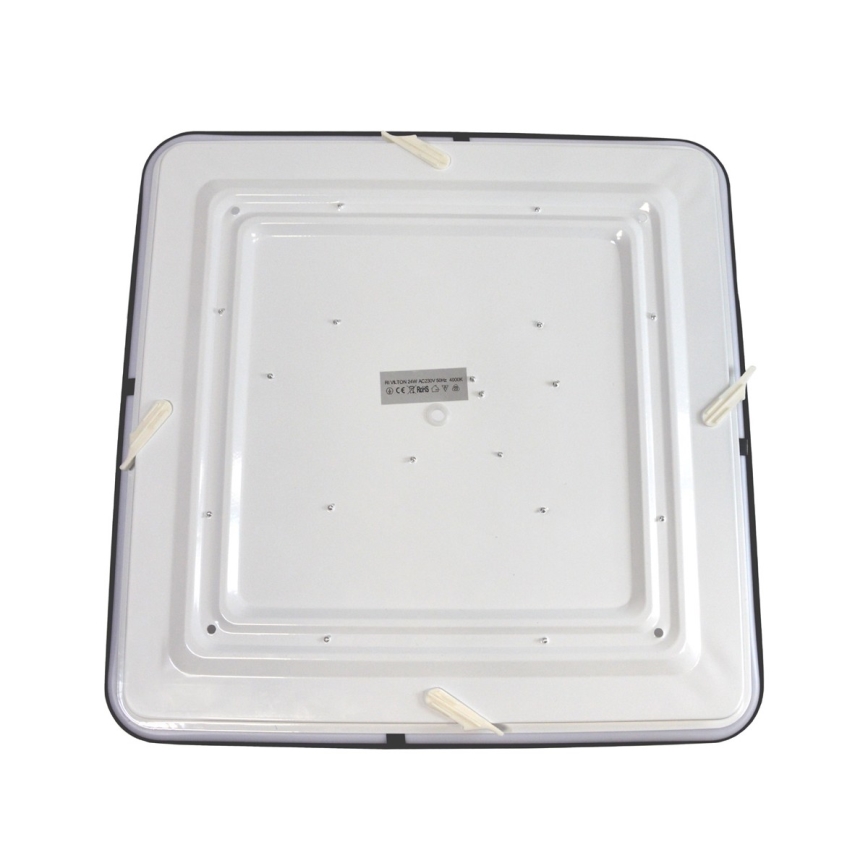 Plafonnier WILTON LED/24W/230V 37,5x37,5 cm noir