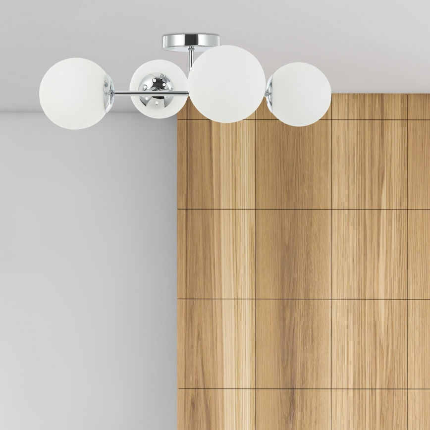 Plafonnière MADDIE 4xE14/5W/230V glanzend chroom