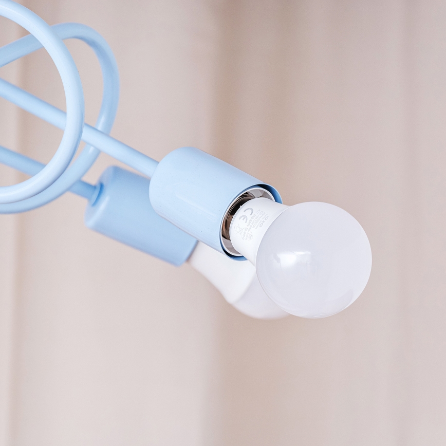 Plafonnière OXFORD 3xE27/15W/230V blauw