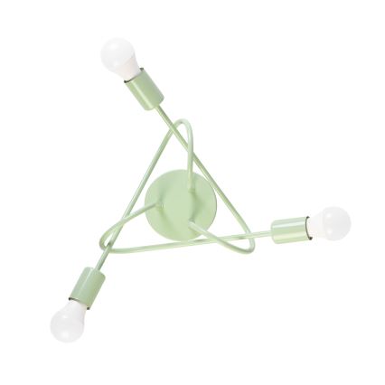 Plafonnière OXFORD 3xE27/15W/230V groen