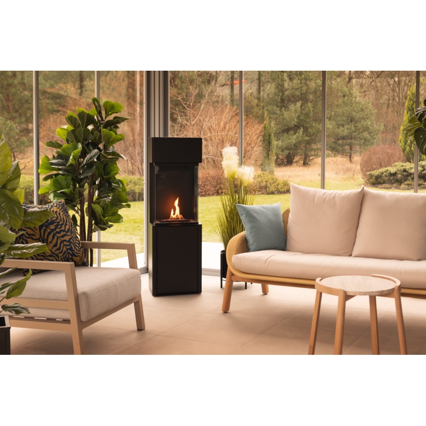 Planika - BIO-open haard met afstandsbediening 126,2x40 cm 3,5kW/230V zwart