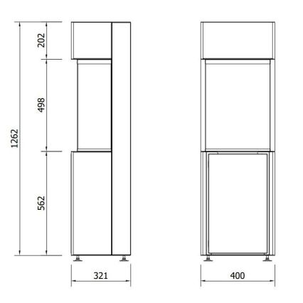 Planika - BIO-open haard met afstandsbediening 126,2x40 cm 3,5kW/230V zwart