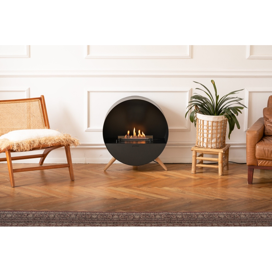 Planika - BIO-open haard met afstandsbediening 72,6x65 cm 2,5kW/230V zwart