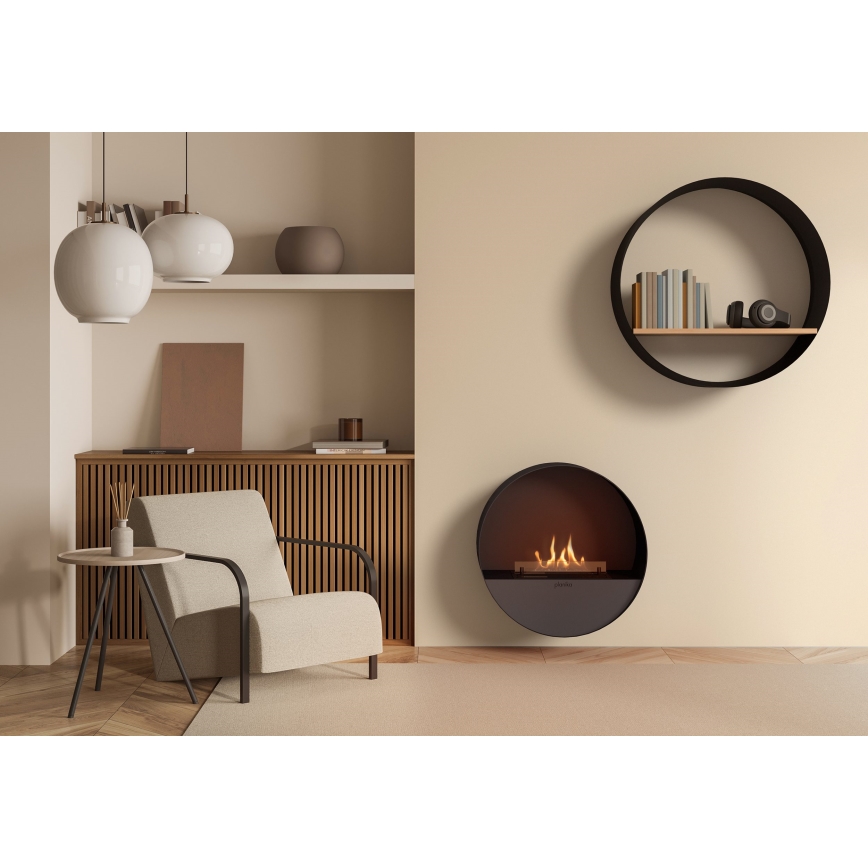 Planika - BIO-open haard met afstandsbediening 72,6x65 cm 2,5kW/230V zwart
