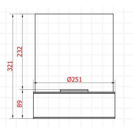 Planika - bio-ethanol haard 32,1x25,1 cm 2,5 kW zwart