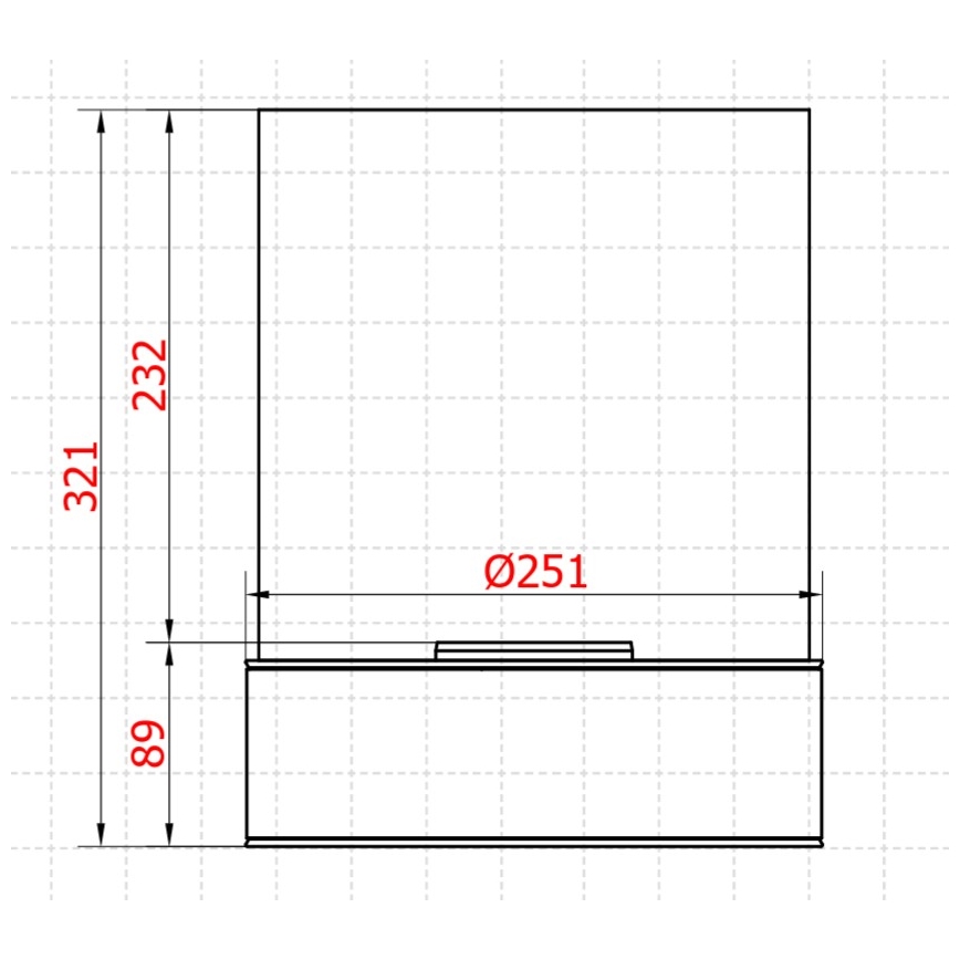 Planika - bio-ethanol haard 32,1x25,1 cm 2,5 kW zwart