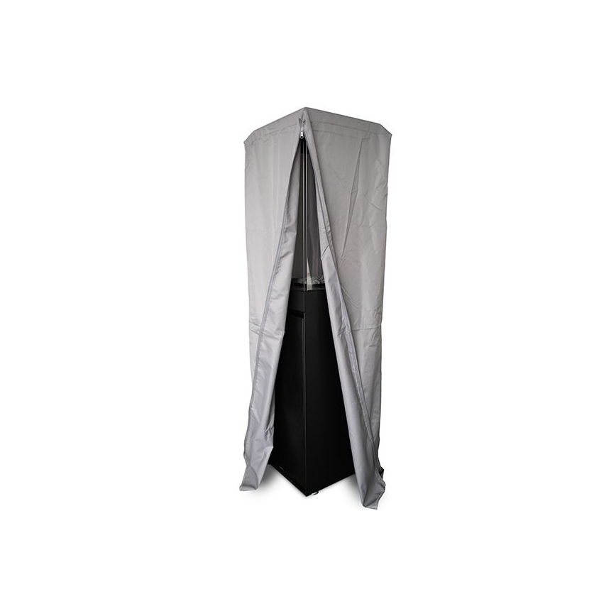 Planika - Buiten gas haard 142x36 cm 8kW 1xAAA zwart + beschermende hoes