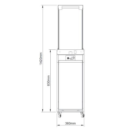 Planika - Buiten gas haard 142x36 cm 8kW 1xAAA zwart + beschermende hoes