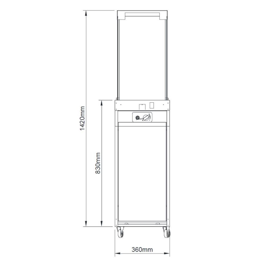 Planika - Buiten gas haard 142x36 cm 8kW 1xAAA zwart + beschermende hoes