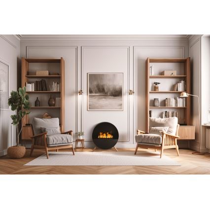 Planika - Cheminée à vapeur d'eau avec télécommande 72,9x65,3 cm 125W/230V noir
