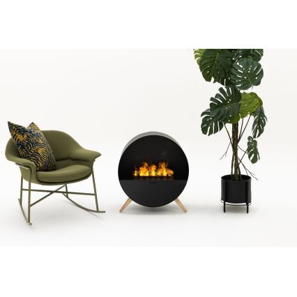 Planika - Cheminée à vapeur d'eau avec télécommande 72,9x65,3 cm 125W/230V noir