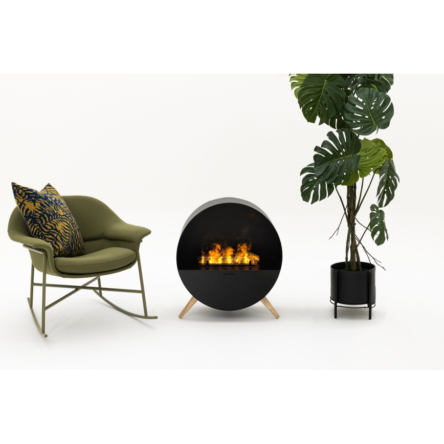 Planika - Cheminée à vapeur d'eau avec télécommande 72,9x65,3 cm 125W/230V noir