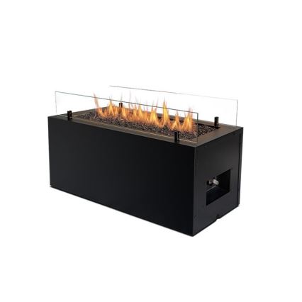 Planika - Buiten gas haard 41,4x69,8 cm 10kW zwart + beschermende hoes